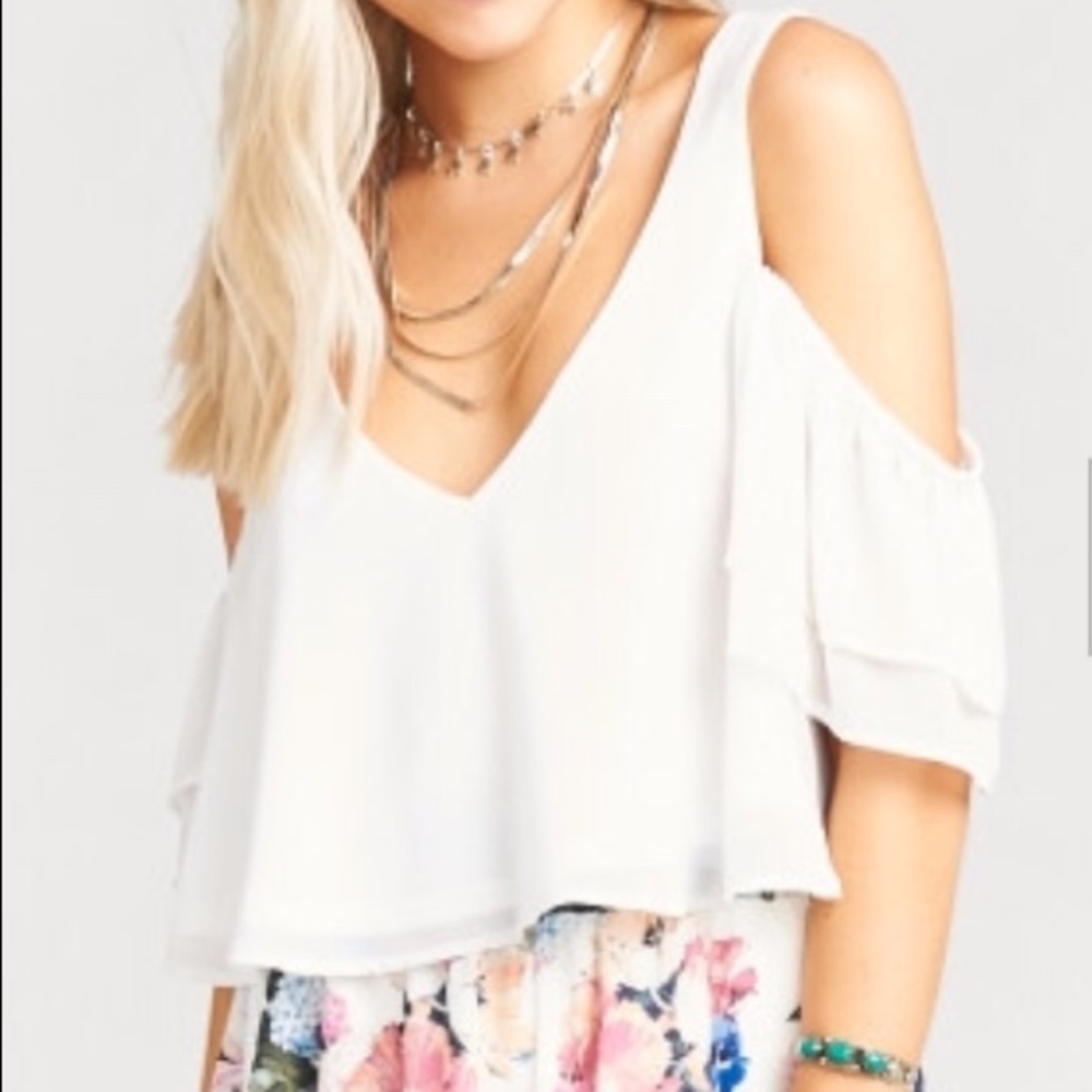 NWT Show Me Your Mumu Sadie Ruffle Crop Top